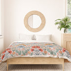  Victorian Botanicals - Carnation in Red and Blue Duvet Cover Gallery Image 3