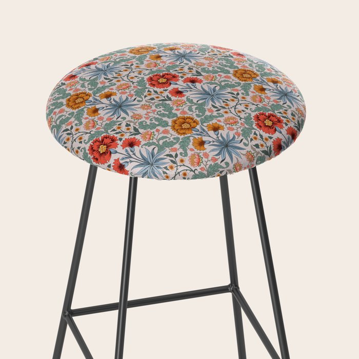  Victorian Botanicals - Carnation in Red and Blue Stool Gallery Image 2