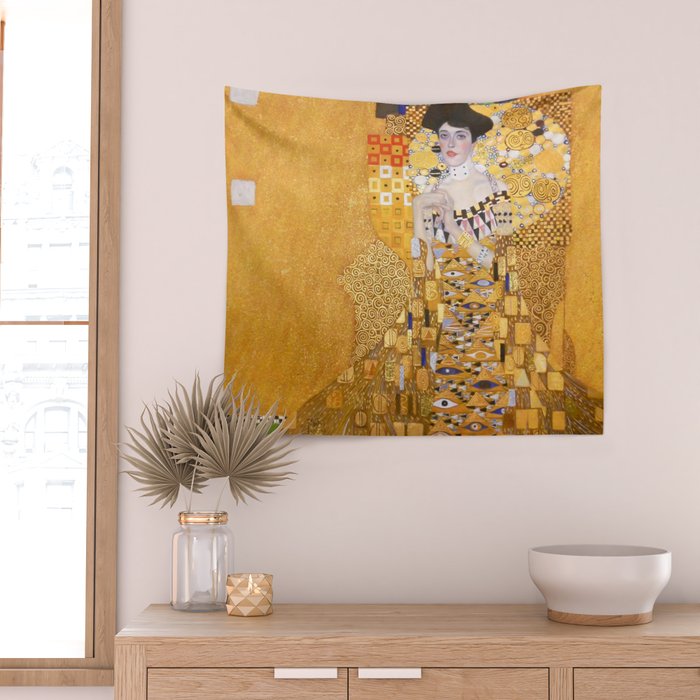 Gustav Klimt - The Woman in Gold Wall Tapestry Gallery Image 2