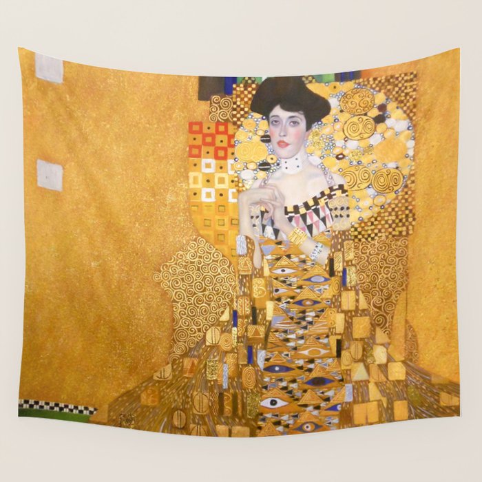 Gustav Klimt - The Woman in Gold Wall Tapestry Gallery Image 4