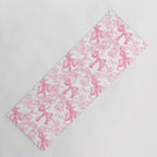 Pink bows and roses garden coquette aesthetic Yoga Mat Gallery Image 1