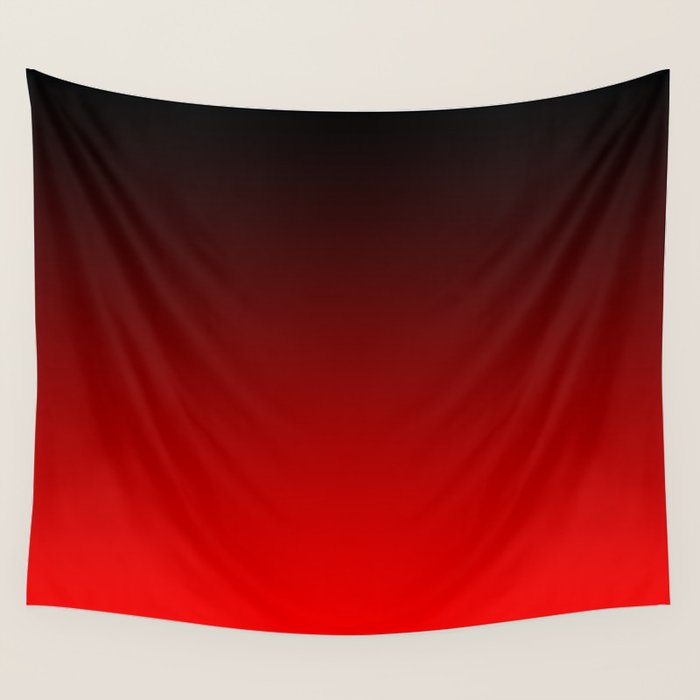 Black Red Neon Nights Ombre Wall Tapestry Gallery Image 4