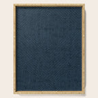 boho hexagon stripes - navy Serving Tray Gallery Image 1