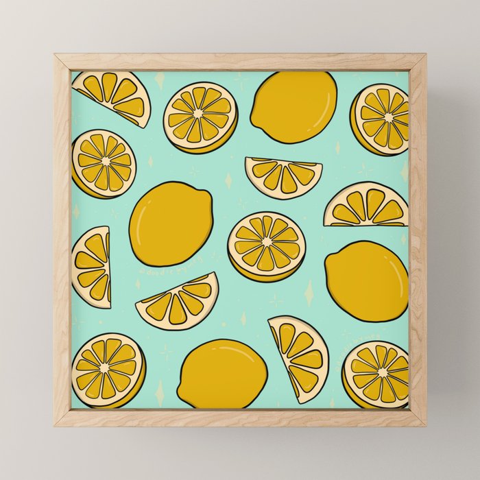 Lemon Print Mini Art Print Gallery Image 1