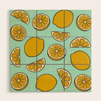 Lemon Print Wood Wall Art Gallery Image 1