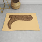 Brown Cowgirl Boot Rug Gallery Image 1