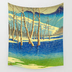 Kawase Hasui Vintage Japanese Woodblock Print Wall Tapestry Gallery Image 4