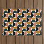 Bauhaus Mid Century Modern Geometric Pattern XIV Outdoor Rug Gallery Image 1