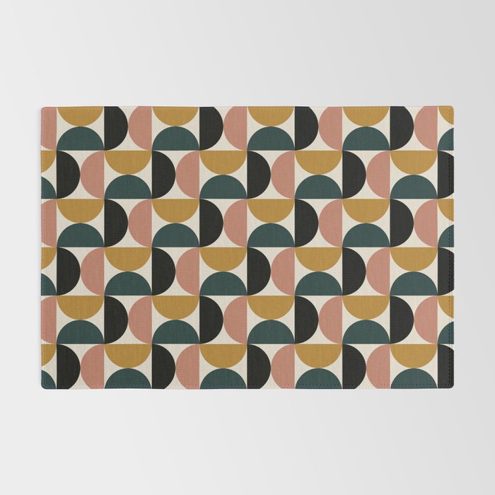 Bauhaus Mid Century Modern Geometric Pattern XIV Rug Gallery Image 2