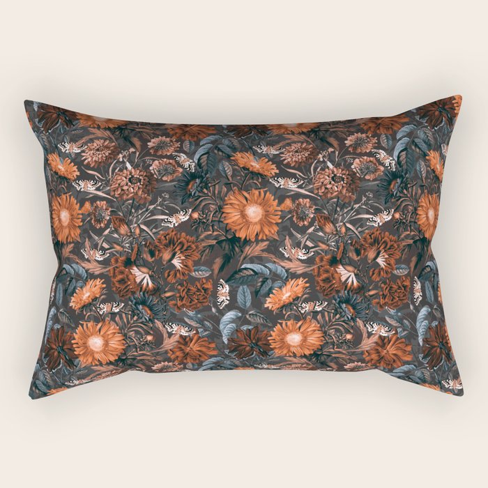 Autumn Winter Flowers V Rectangular Pillow Gallery Image 1