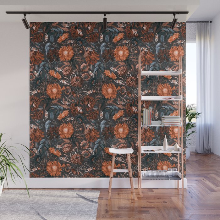 Autumn Winter Flowers V Wall Mural Gallery Image 1