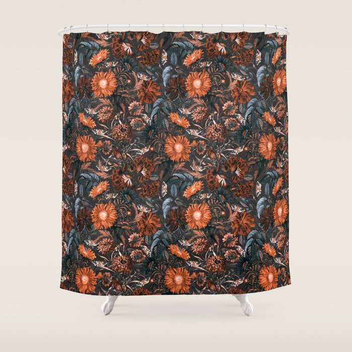 Autumn Winter Flowers V Shower Curtain Gallery Image 1