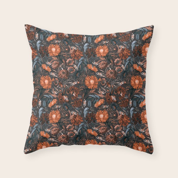 Autumn Winter Flowers V Throw Pillow Gallery Image 6