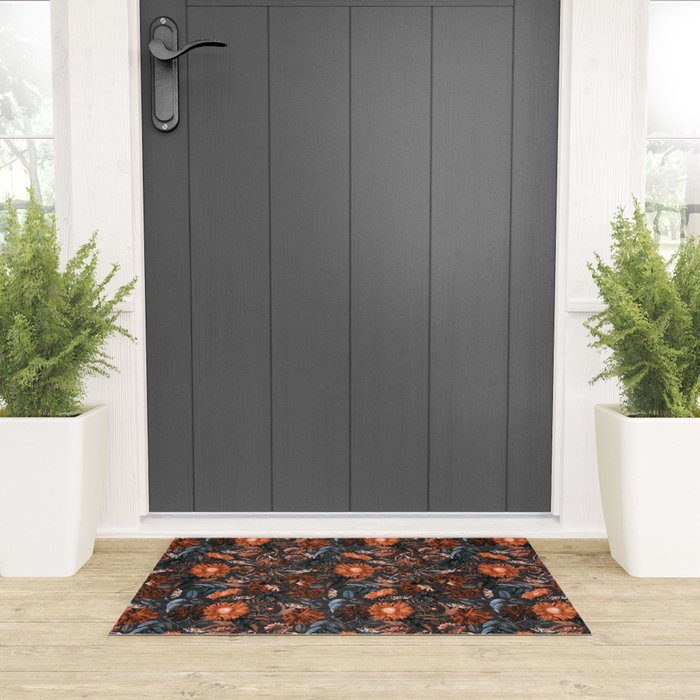 Autumn Winter Flowers V Welcome Mat Gallery Image 3