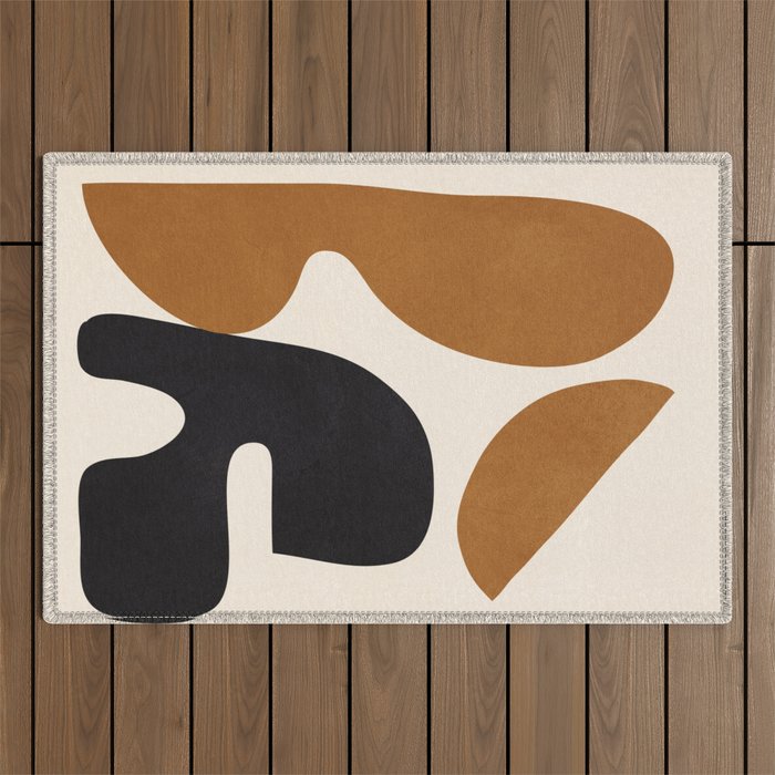 Abstract Art Minimal Shape 4 Outdoor Rug Gallery Image 1