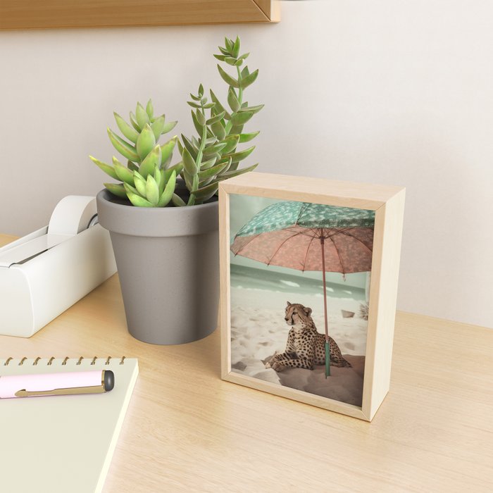 Cheetah's Vacation, Beach Prints Mini Art Print Gallery Image 2