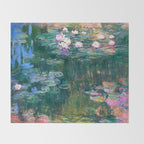 Claude Monet Water Lilies,Nymphéas Throw Blanket Gallery Image 2