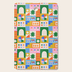 Colorful nordic children toy doodle art pattern Cutting Board Gallery Image 1