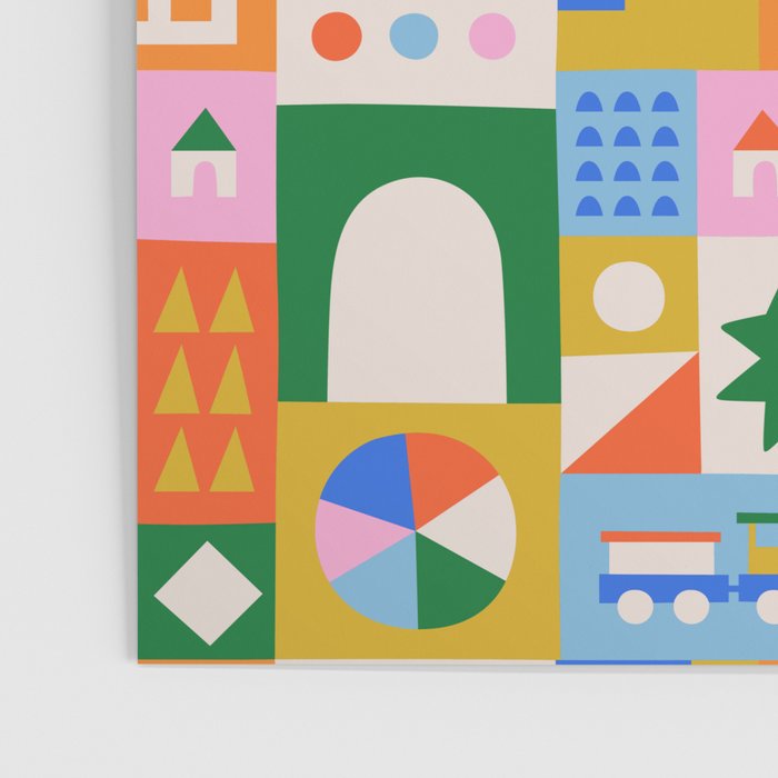 Colorful nordic children toy doodle art pattern Poster Gallery Image 3
