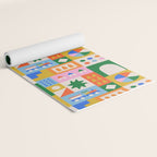 Colorful nordic children toy doodle art pattern Yoga Mat Gallery Image 2