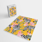 Striped For Life | Zebra Mango Forest | Modern Bohemian Wildlife Jungle | Botanical Nature Jigsaw Puzzle Gallery Image 2
