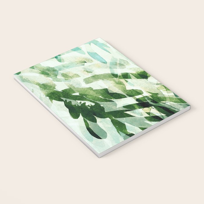 fresh summer rain abstract watercolor leaves Notebook Gallery Image 3