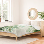 fresh summer rain abstract watercolor leaves Duvet Cover Gallery Image 2
