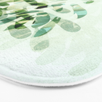 fresh summer rain abstract watercolor leaves Bath Mat Gallery Image 3