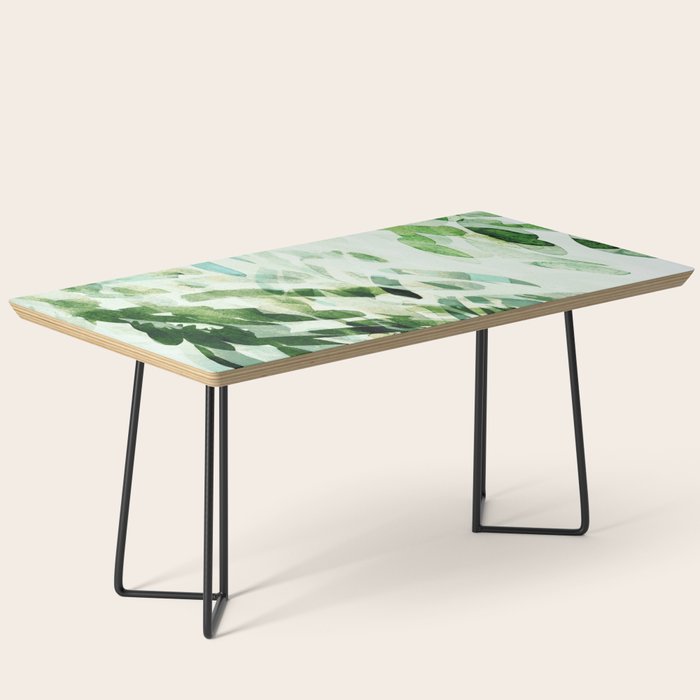 fresh summer rain abstract watercolor leaves Coffee Table Gallery Image 1