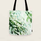 fresh summer rain abstract watercolor leaves Tote Bag Gallery Image 1
