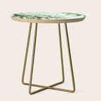 fresh summer rain abstract watercolor leaves Side Table Gallery Image 1