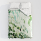 fresh summer rain abstract watercolor leaves Duvet Cover Gallery Image 6
