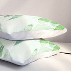 fresh summer rain abstract watercolor leaves Pillow Sham Gallery Image 3