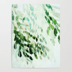 fresh summer rain abstract watercolor leaves Poster Gallery Image 4