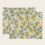 Yellow Bright Flower Pattern Placemat Gallery Image 1