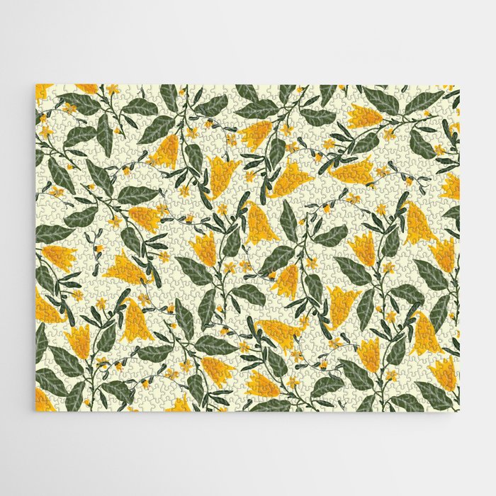 Yellow Bright Flower Pattern Jigsaw Puzzle Gallery Image 2