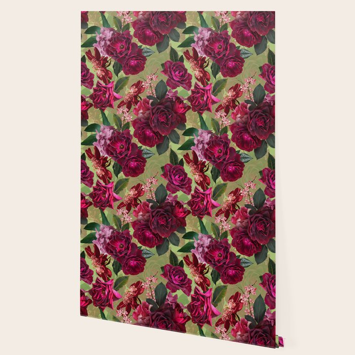 Vintage & Shabby Chic - Botanical Roses Summer Garden   Wallpaper Gallery Image 2