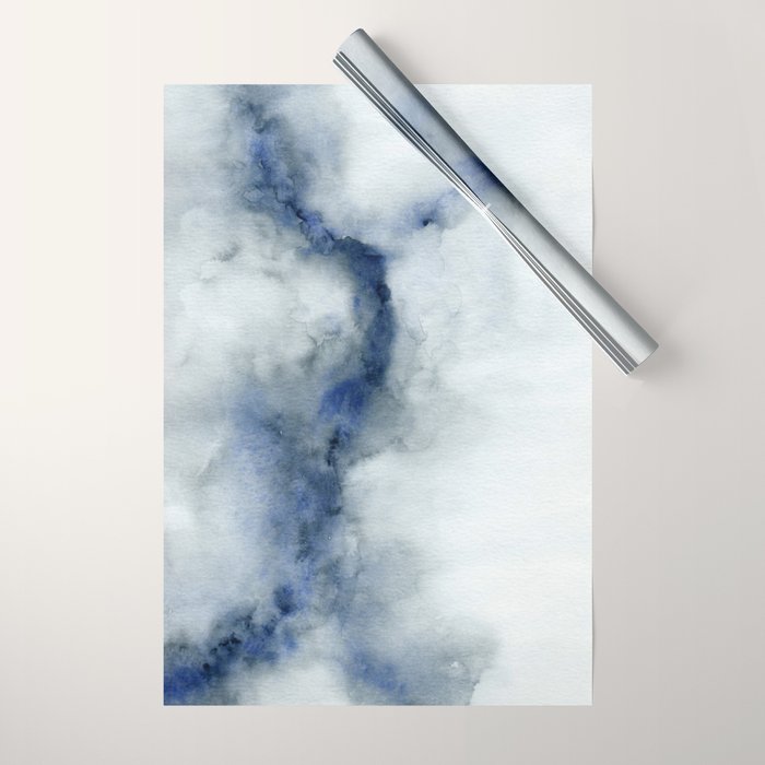 Indigo Abstract Painting | No.3 Wrapping Paper Gallery Image 1