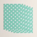 Northern Winter Star Festive Grid Pink White and Mint Green Wrapping Paper Gallery Image 3