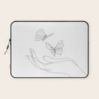 Butterflies on the Palm of the Hand Laptop Sleeve Gallery Image 1