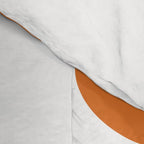 Mid Century Modern Piquet Abstract Pattern in Burnt Orange and White Comforter Gallery Image 4