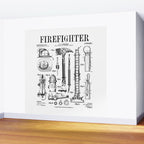 Firefighter Fire Department Fireman Vintage Patent Print Wall Mural Gallery Image 2