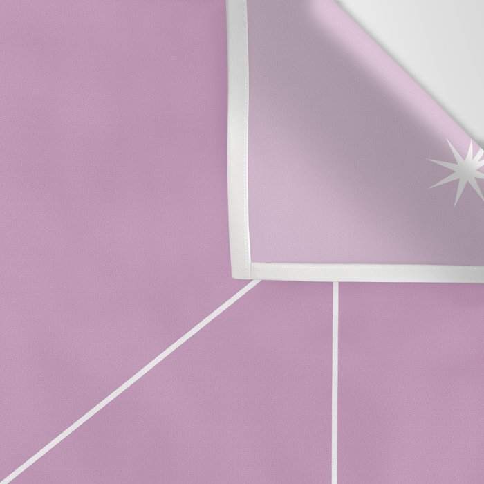 Capricorn Zodiac Star Constellation Line Art Pastel Lilac Wall Tapestry Gallery Image 3
