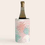 Modern Floral Prints, Coral Teal and Green Wine Chiller Gallery Image 3