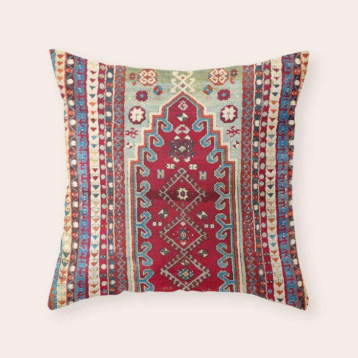 Sivas Central Anatolian Niche Rug Print Throw Pillow Gallery Image 6