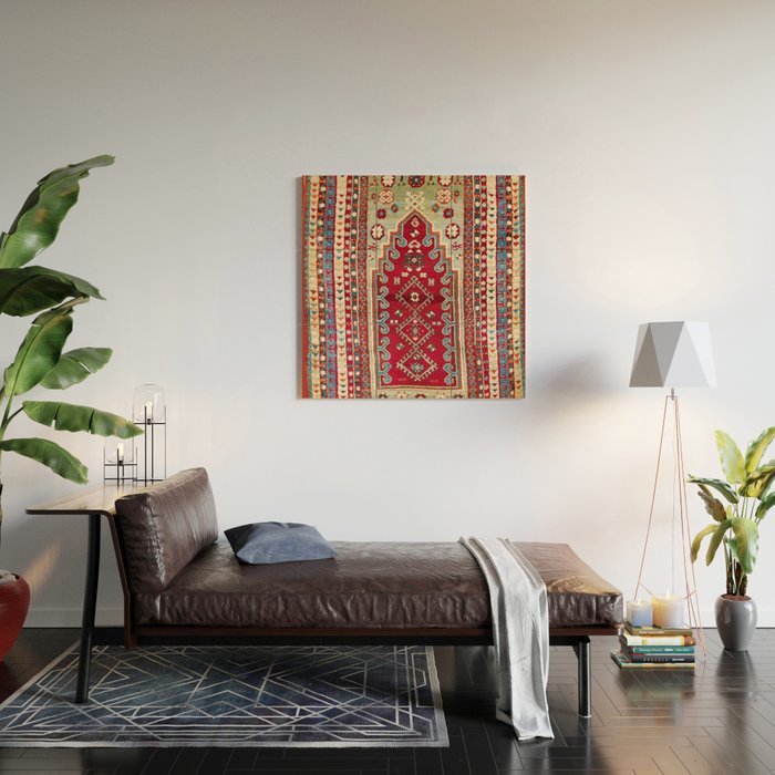 Sivas Central Anatolian Niche Rug Print Wood Wall Art Gallery Image 2