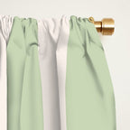 Pastel Green Vertical Stripes Window Curtain Gallery Image 2