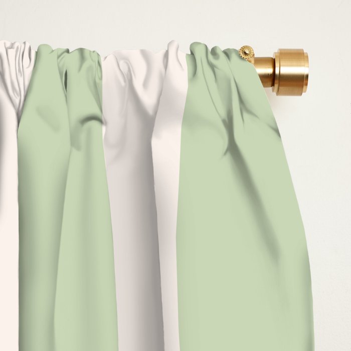 Pastel Green Vertical Stripes Window Curtain Gallery Image 2