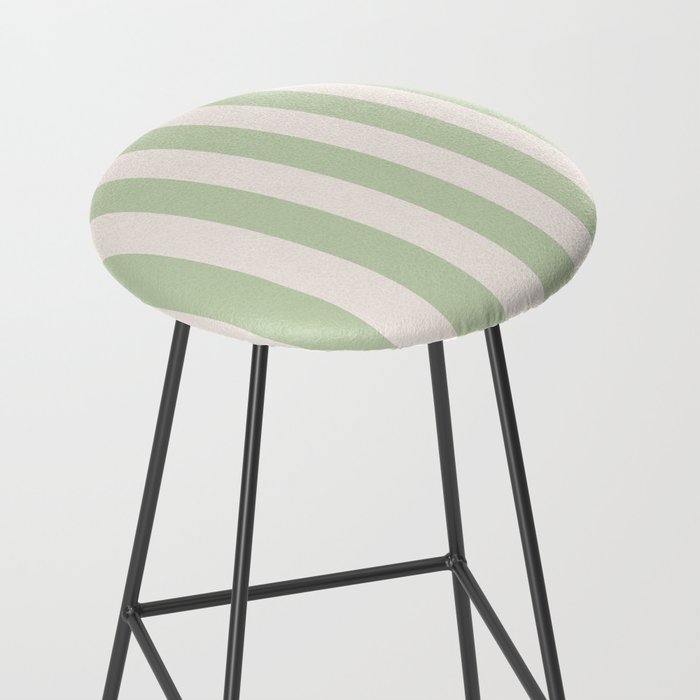 Pastel Green Vertical Stripes Stool Gallery Image 2