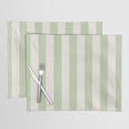 Pastel Green Vertical Stripes Placemat Gallery Image 1